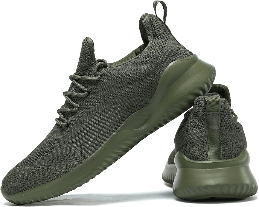 Men's Non Slip Running Shoes Ultra Light Breathable Casual Walking Shoes Fashion Sneakers Mesh Workout Sports Shoes