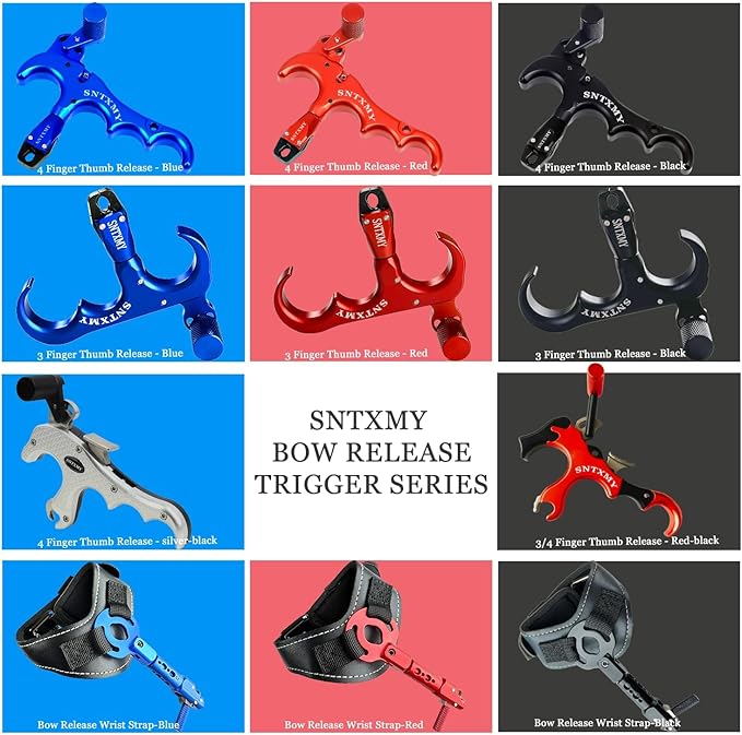 Bow Release for Compound Bow 360° Rotatable Thumb Release for Compound Bow Archery Trigger Release