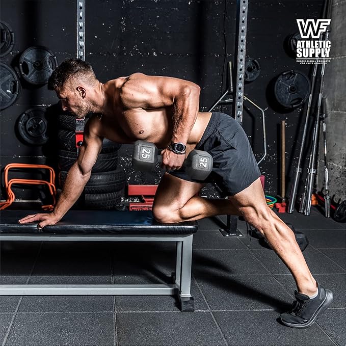 WF Athletic Supply 200Lb Dumbbell Set, 10-30Lb Dumbbell Set with A Frame Storage Rack for Muscle Toning, Strength Building & Weight Loss - Multiple Choices Available