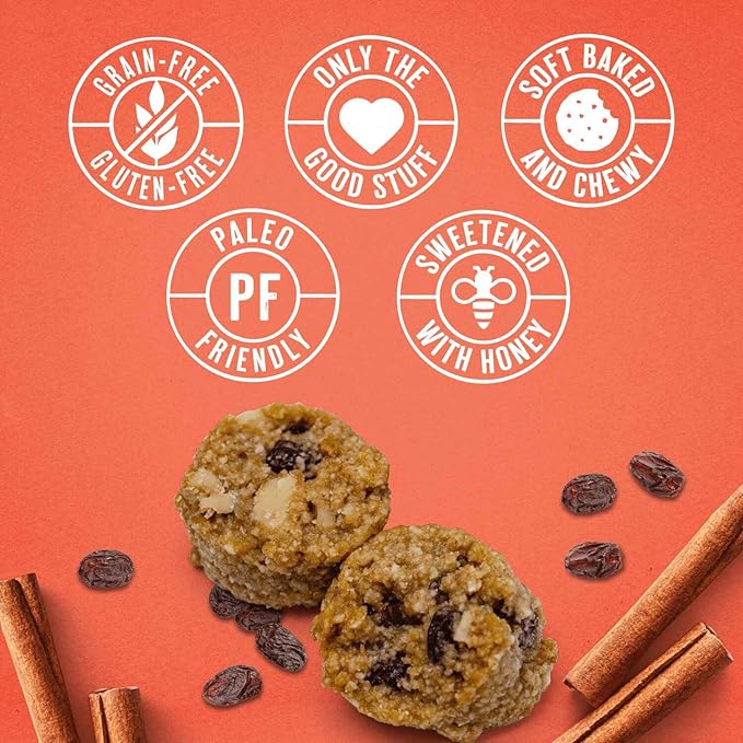 Ona Cinnamon Raisin Cookies, Made with Honey, Ready to eat, Gluten free, Grain free, Dairy free, Paleo