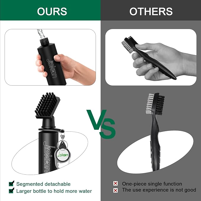 2 Pack Pro Golf Club Cleaner Brush Combo with Squeeze Water Bottle 7.5 Inches Holds 4 Ounces of Water, Essentials Golf Accessories for Men, Best Golf Gifts for Men
