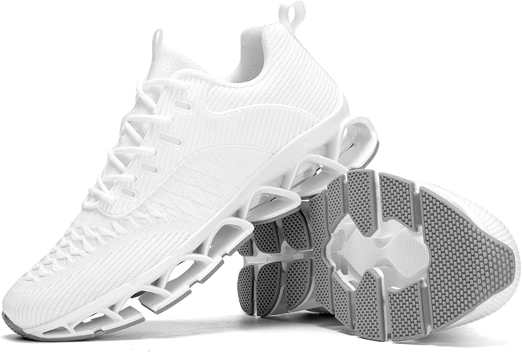 Men's Slip on Walking Running Shoes Blade Tennis Casual Fashion Sneakers Comfort Non Slip Work Sport Athletic Trainer
