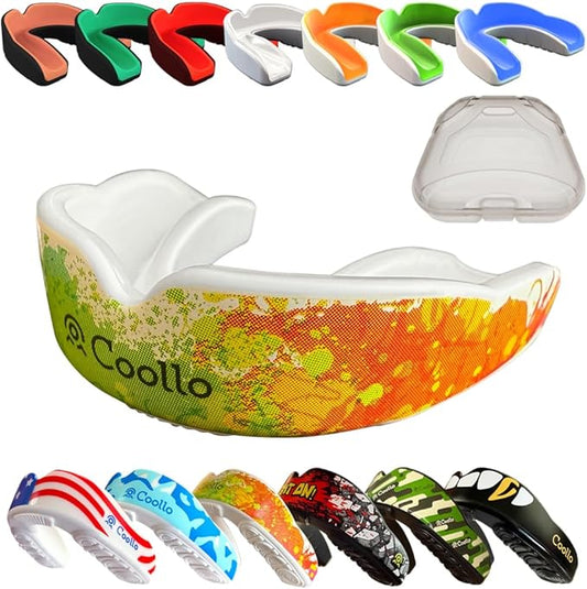 Boil and Bite Mouth Guard (Youth & Adult) DA Custom Fit Sport Mouthpiece for Football, Hockey, Rugby, Lacrosse,Boxing,MMA(Free Case Included!)