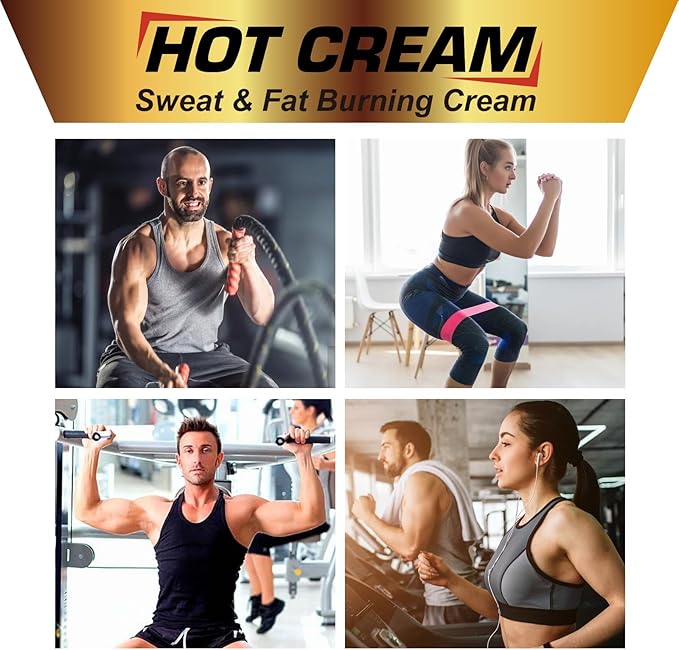Hot Sweat Cream 2Pack, Creams for Belly Natural Weight Loss Cream Weight Loss Workout Enhancer for Women and Men Cellulite for Thighs Legs Abdomen Arms and Buttocks
