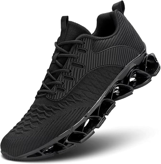 Men's Slip on Walking Running Shoes Blade Tennis Casual Fashion Sneakers Comfort Non Slip Work Sport Athletic Trainer