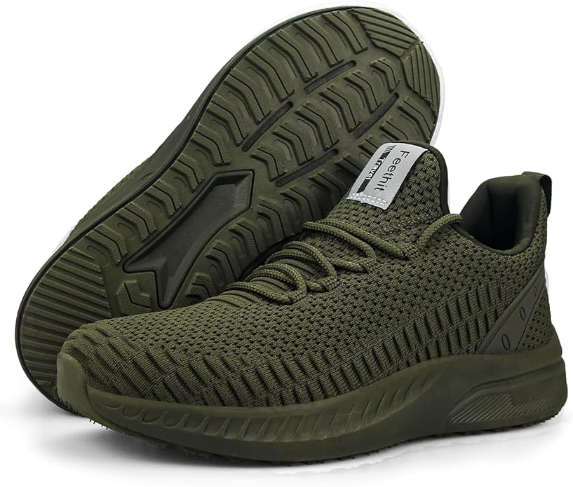 Feethit Mens Slip On Walking Shoes Blade Tennis Shoes Non Slip Running Shoes Lightweight Workout Shoes Breathable Mesh Fashion Sneakers