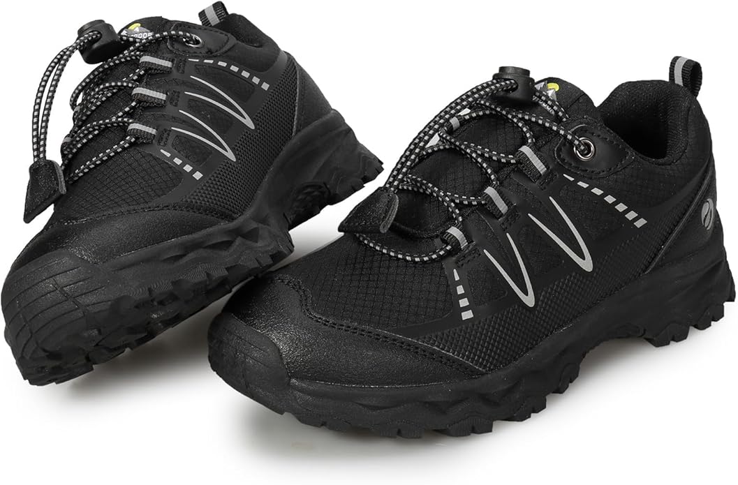 UOVO Boys Girls Hiking Shoes Kids Waterproof Running Trail Fashion Sneakers Breathable Lightweight Non-Slip Outdoor Walking Sports Shoe(Little/Big Kids)