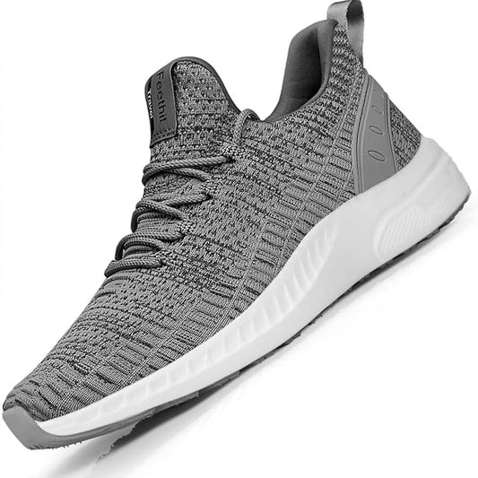 Feethit Mens Slip On Walking Shoes Blade Tennis Shoes Non Slip Running Shoes Lightweight Workout Shoes Breathable Mesh Fashion Sneakers