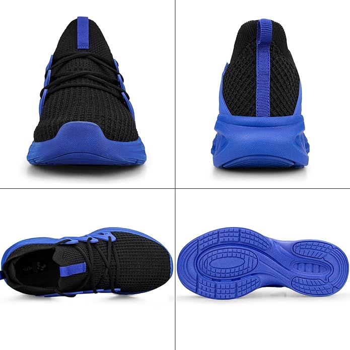 Pujcs Men's Slip on Walking Shoes Lightweight Breathable Non Slip Running Shoes Athletic Gym Tennis Shoes Sneakers for Men