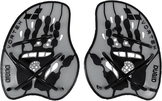 Arena Unisex Adult Vortex Evolution Swimming Hand Paddles for Women and Men Adjustable Straps Curved Design