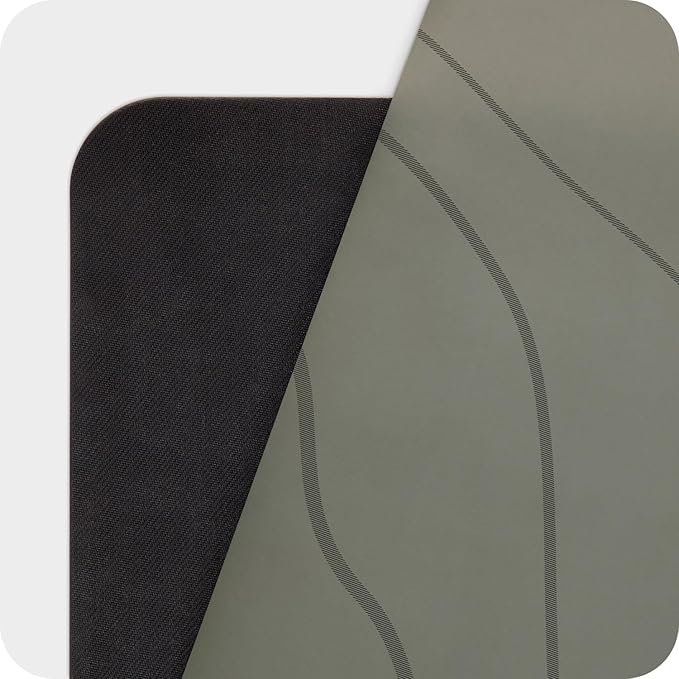 4mm Cushioned Exercise Mat for Yoga & Pilates - Anti Slip, Polyurethane with Suede Top & Carrying Strap