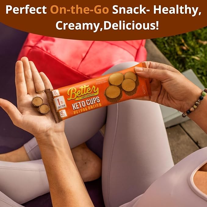 Better Than Good Keto Chocolate Peanut Butter Cups – Low Carb Buckeyes, Healthy, Gluten Free, Low Calorie & 0g Added Sugar – Diabetic Friendly Protein Snacks For The Whole Family (5-Pack of 4 Each)