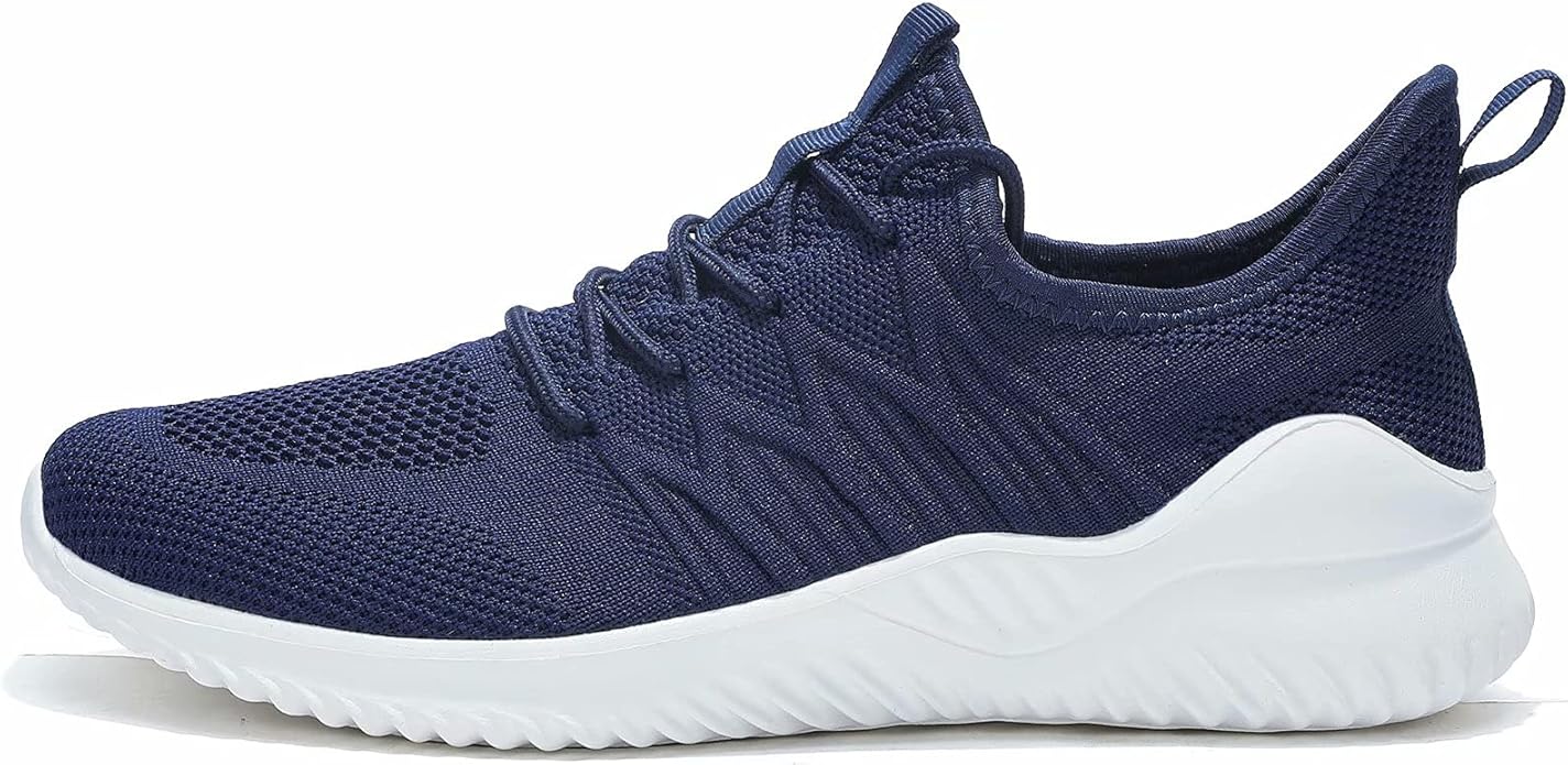 Mens Running Shoes Slip-on Walking Sneakers Lightweight Breathable Casual Soft Sole Trainers