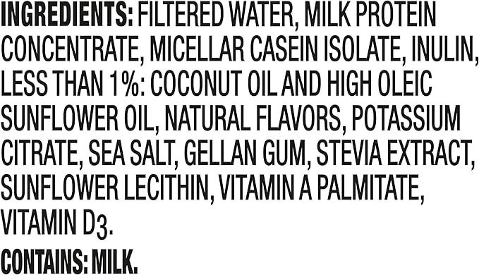 Oikos Protein Shake, Vanilla, 30g High Protein Drinks, Shelf Stable, Ready to Drink, 5g Prebiotic Fiber, 12 fl oz Bottle, 4 Count