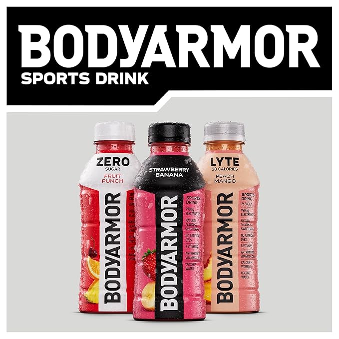 BODYARMOR LYTE Sports Drink Low-Calorie Sports Beverage, Dragonfruit Berry, Natural Flavors With Vitamins, Potassium-Packed Electrolytes, Perfect For Athletes, 20 Fl Oz (Pack of 6)