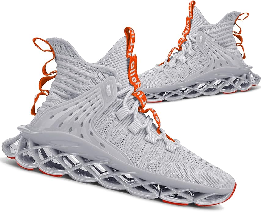 Hello MrLin Men's Running Shoes Non Slip Athletic Tennis Walking Blade Type Sneakers Hip Hop