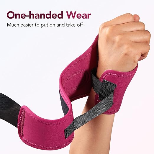 Wrist Brace with Soft Thumb Opening for Mild Carpal Tunnel Relief Tendonitis Arthritis Sprains (Not for Thumb), Compression Wrist Brace for Right Hand, Adjustable Wrist Support Wrap, 1 Unit