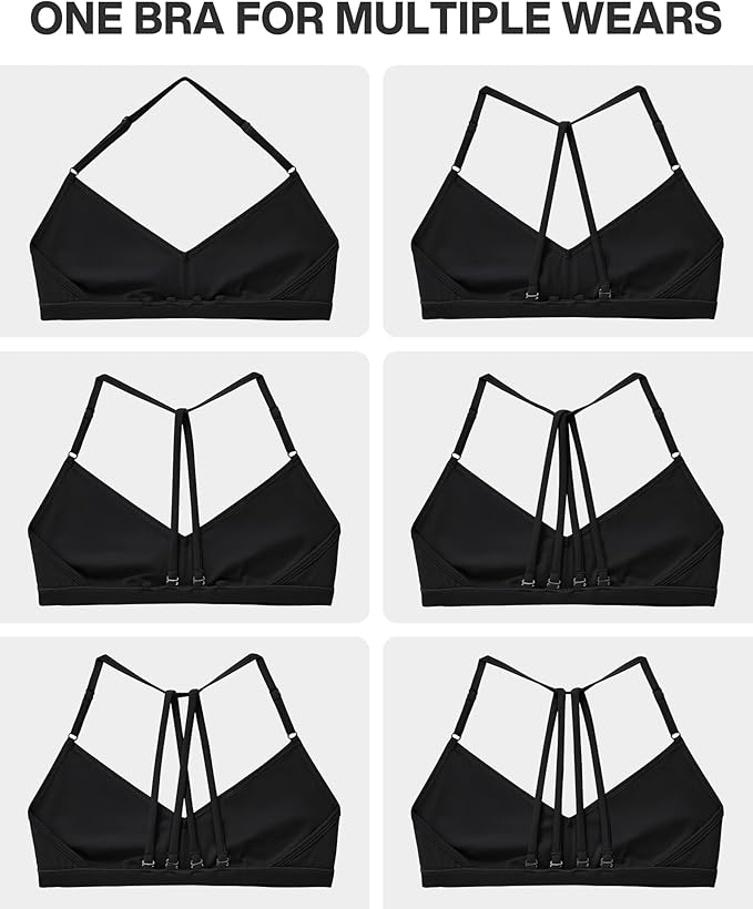 SUUKSESS Workout Sets for Women Padded Open Back Strappy Gym Set Criss Cross Yoga Sets 2 Pieces