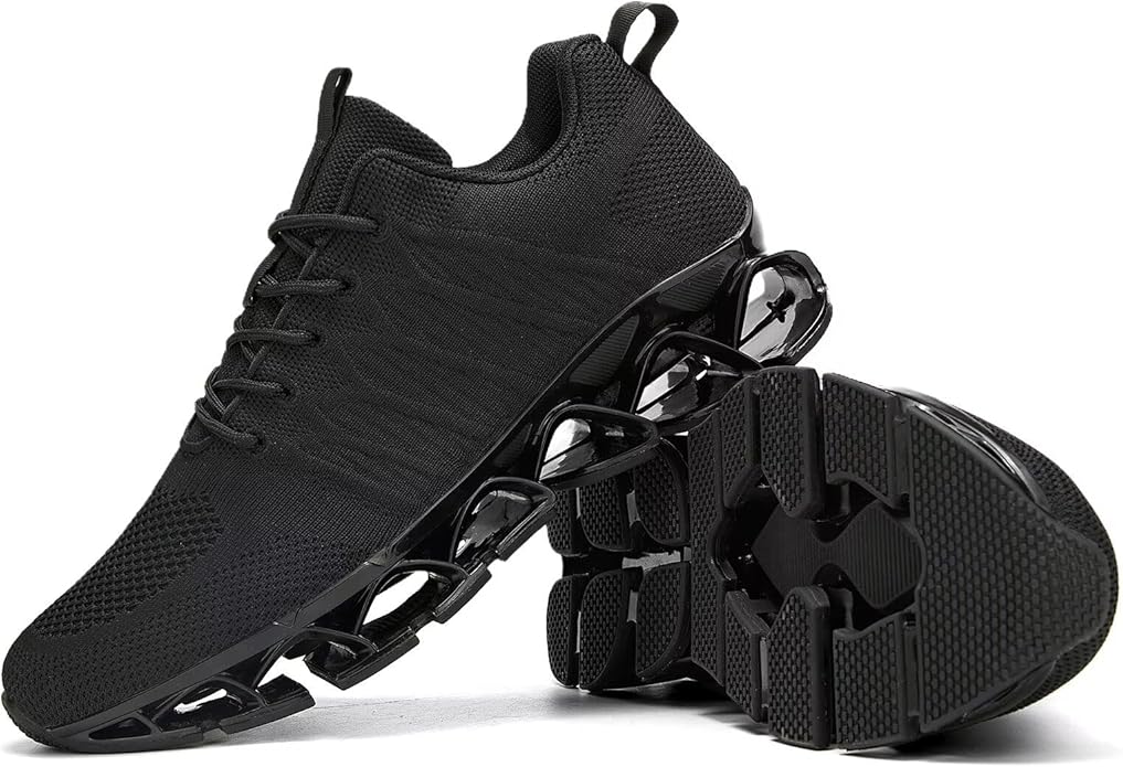 Men's Slip on Walking Running Shoes Blade Tennis Casual Fashion Sneakers Comfort Non Slip Work Sport Athletic Trainer