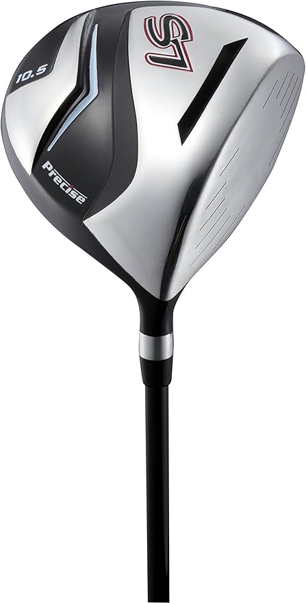 18 Piece Complete Men’s Golf Club Set with Titanium Driver, #3 & #5 Fairway Woods, #4 Hybrid, 5-SW Irons, Putter, Stand Bag, 4 H/C's, Men’s Golf Clubs Full Set Right Handed