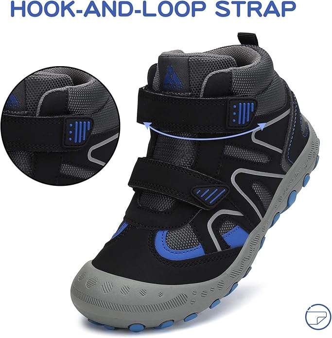 Mishansha Kids Water Resistant Hiking Boots, Boys Girls Anti Collision Anti-Skid Athletic Outdoor Adventure Trekking Shoes