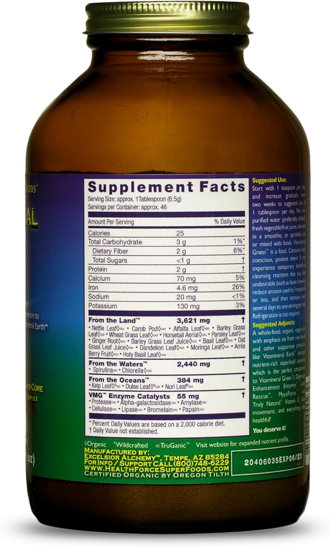 HealthForce SuperFoods Vitamineral Green 300 Grams Powder