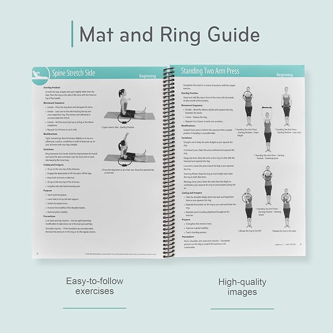 Balanced Body Bundle - Ultra Fit Circle Mini, Ring Guide Book for Pilates at Home