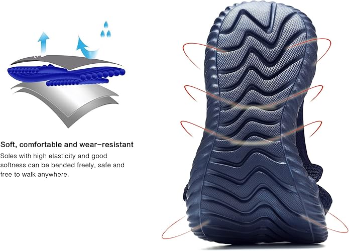 Men's Non Slip Running Shoes Ultra Light Breathable Casual Walking Shoes Fashion Sneakers Mesh Workout Sports Shoes