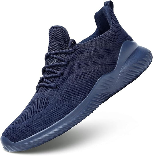 Men's Non Slip Running Shoes Ultra Light Breathable Casual Walking Shoes Fashion Sneakers Mesh Workout Sports Shoes
