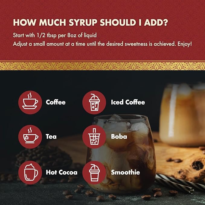 ChocZero Sugar Free Hazelnut Syrup for Coffee - Keto Flavoring Syrups - Low Calorie Simple Syrup for Flavored Drinks – 25.4 Fluid Ounces