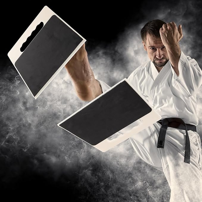 4 Pack Rebreakable Punching Board with Handles, 16.5"x9" Taekwondo Karate MMA Boards, Reusable Plastic Training Breaking Boards, Martial Arts Boxing Training Equipment for Kids Adults, 4 Levels