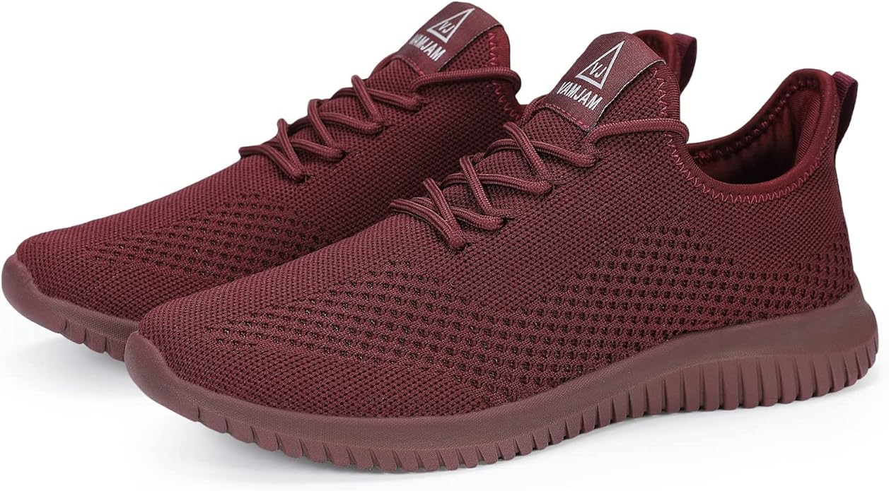VAMJAM Men's Running Shoes Ultra Lightweight Breathable Walking Shoes Non Slip Athletic Fashion Sneakers Mesh Workout Casual Sports Shoes