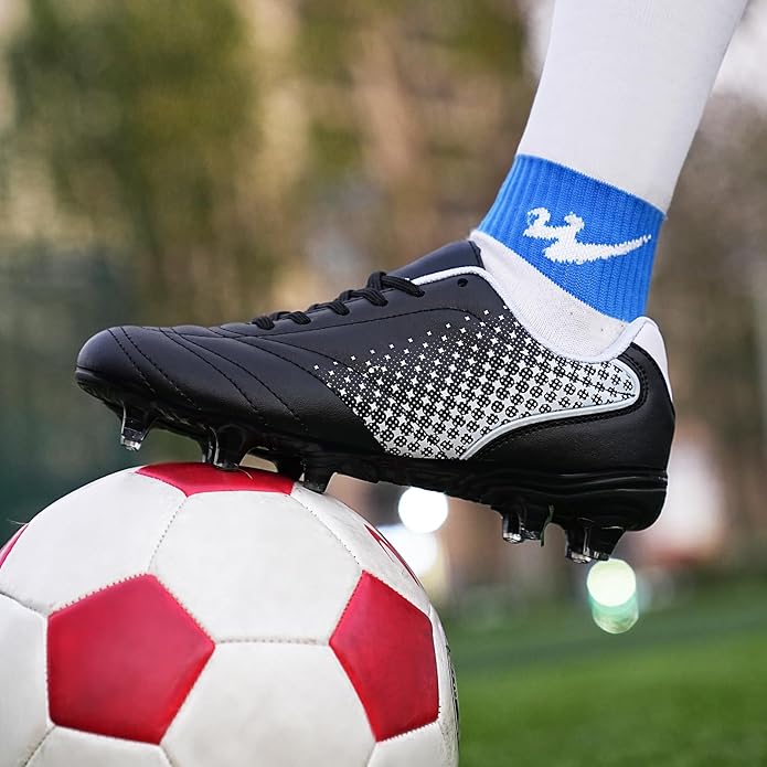 LIZRHA Soccer Shoes for Boys Girls Soccer Cleats Boys Girls Kids Athletic Outdoor Football Shoes Youth Football Cleats Outdoor & Indoor Soccer Shoes Lightweight, Running & Training for Students