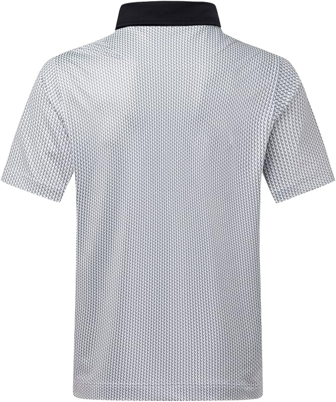 DEOLAX Mens Polo Shirts Fashion Print Mens Golf Shirt Dry Fit Mens Golf Polo Short Sleeve Quick Dry Funny Golf Shirt for Men