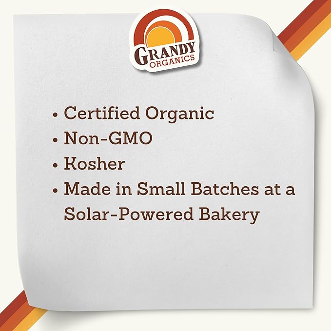 Grandy Organics Classic Granola, Certified Organic Granola Cereal, Low Sugar - Made with Oats, Pumpkin Seeds, Walnuts and Cashews, 12oz Bags, Bulk Pack of 6