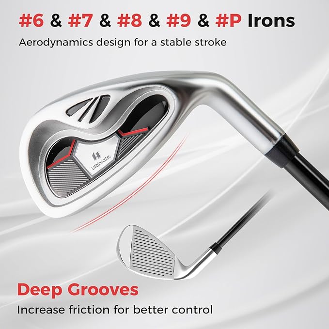 Goplus Complete Golf Club Set for Women, 9 Pieces Golf Clubs with #1 Driver, #3 Fairway, #4 Hybrid, #6 & #7 & #8 & #9 & #P Irons, Putter, Head Covers, Ladies' Right Handed