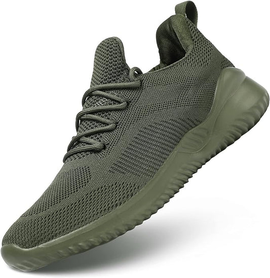 Men's Non Slip Running Shoes Ultra Light Breathable Casual Walking Shoes Fashion Sneakers Mesh Workout Sports Shoes