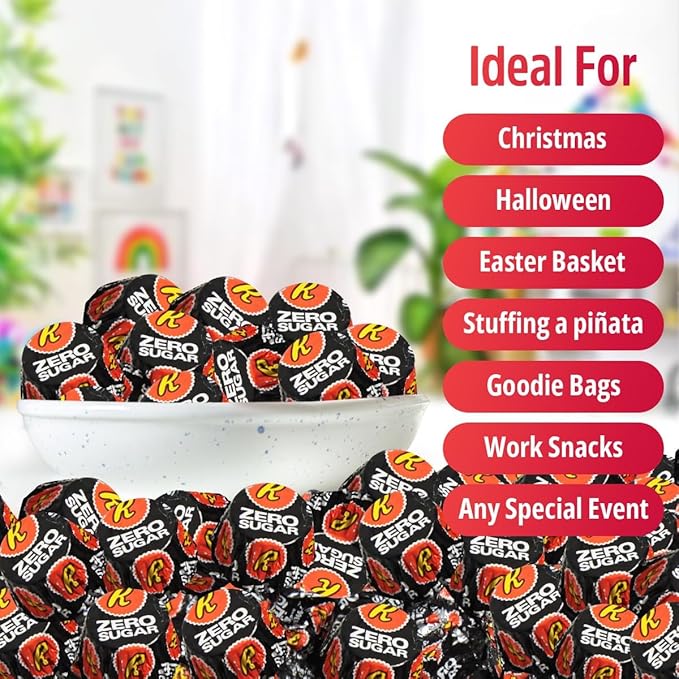 Zero Sugar Miniatures Dark Chocolate, 2 Pound Reese'sZero Sugar Peanut Butter Cups Delights, Indulgent Dark Chocolate Peanut Butter Cups For Enjoyment, Perfect For Snacking, Parties, and Gifts