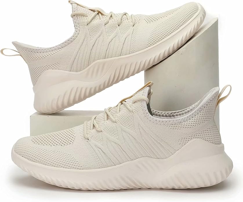 Mens Running Shoes Slip-on Walking Sneakers Lightweight Breathable Casual Soft Sole Trainers