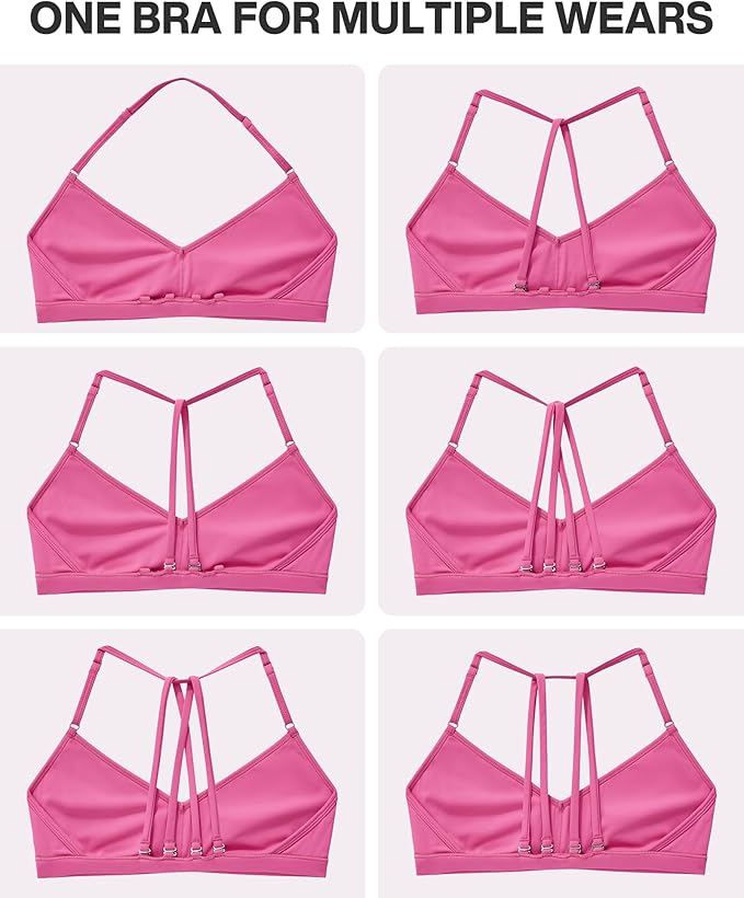 SUUKSESS Workout Sets for Women Padded Open Back Strappy Gym Set Criss Cross Yoga Sets 2 Pieces