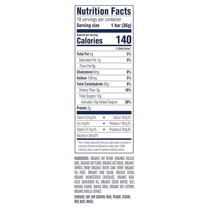CLIF Kid Zbar - Chocolate Brownie - Soft Baked Whole Grain Snack Bars - USDA Organic - Non-GMO - Plant-Based - 1.27 oz. (18 Pack)