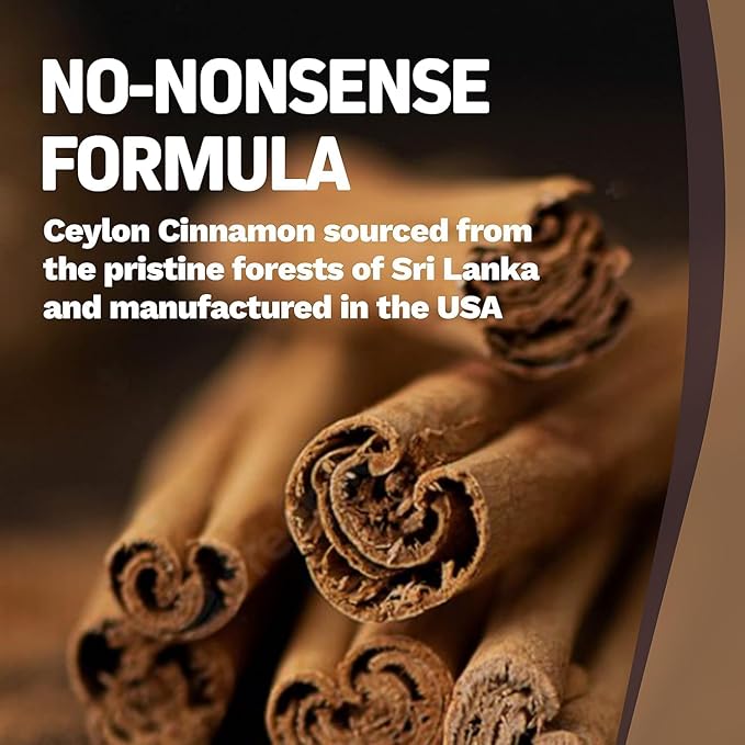 Herbtonics Pure Ceylon Cinnamon Capsules | Immune System, Healthy Weight Management | Non-GMO, Gluten Free | 1500 Mg - 120 Capsules