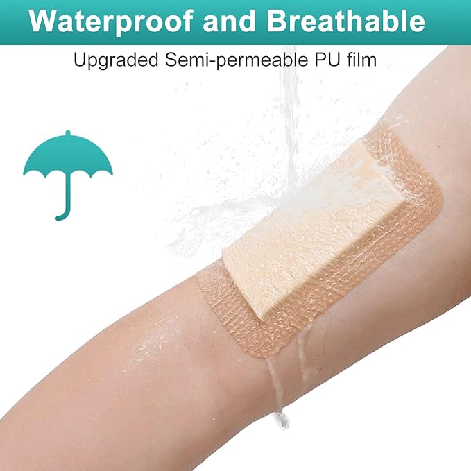 Silicone Foam Dressing 6“ x 6”, Waterproof Silicone Bandages for Wounds, 5-Layer Wound Pads with Adhesive Border for Pressure Ulcers, Painless Removal, Wound Care Pads for Bed Sore,10 Packed