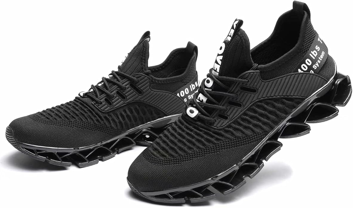 Men's Running Shoes Blade Tennis Walking Fashion Sneakers Breathable Non Slip Gym Sports Work Trainers