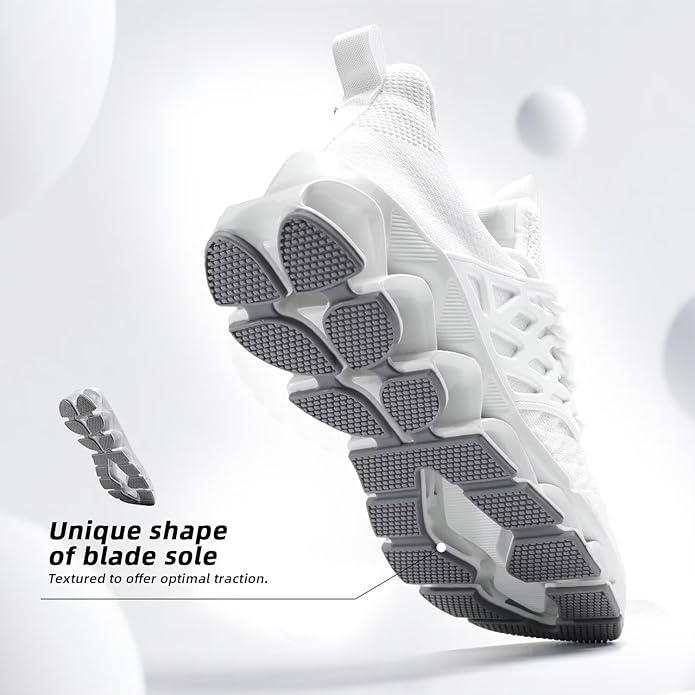 Men's Slip on Walking Running Shoes Blade Tennis Casual Fashion Sneakers Comfort Non Slip Work Sport Athletic Trainer