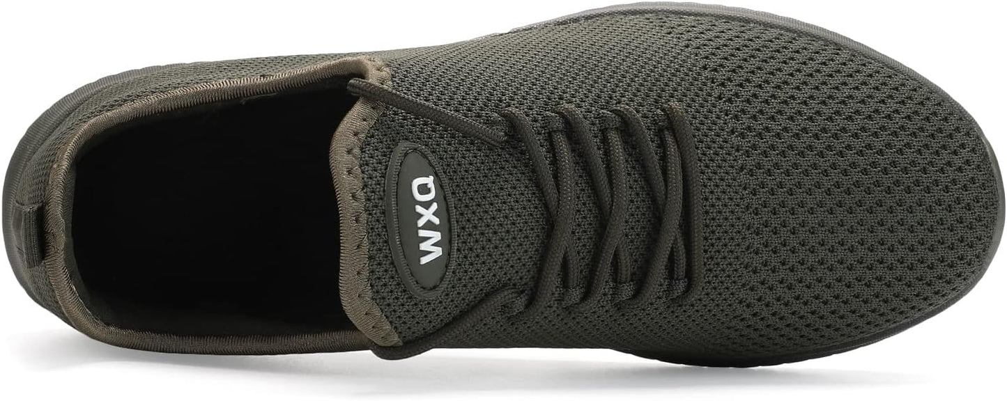 WXQ Men's Running Shoes Comfortable Lightweight Breathable Walking Shoes Mesh Workout Casual Sports Shoes