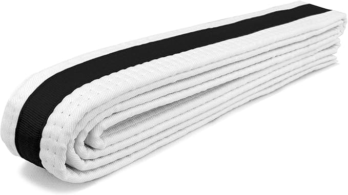 AAMA Color Belts with Black Stripe for Martial Arts - Taekwondo Karate Judo