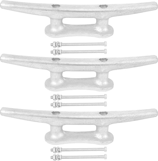 6/8/10/12/14 inch Dock Cleats With Bolts,Hot Dipped Galvanized Cast Iron Boat Cleats,Rope Cleat Boat Dock Cleats for Boat Docks,Decks,Piers for Tying up Boats,Marine Decor(1,2,4,5,6,8,10,12 Pack)