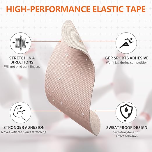 Bowling Tape Bowling Thumb Tape - Sweatproof, Pre Cut, Multiple Colors 100pcs (Nude)