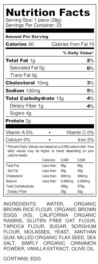 Eban’s Bakehouse Fresh Baked Gluten-Free Cinnamon Raisin Bread - 4 Loaves - 100% Natural - Soy, Wheat and Dairy Free, Preservative Free, Non-GMO (22oz, 624g Each)